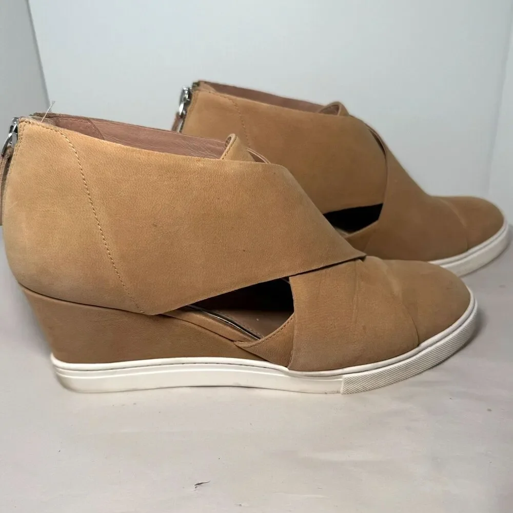 Linea Paolo Faith‎ Wedge Sneaker Tan Suede 7M Comfort Elegance City